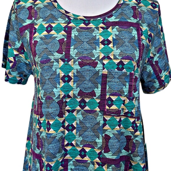 LuLaRoe Carly Dress Size Medium Aztec Print - Picture 5 of 9